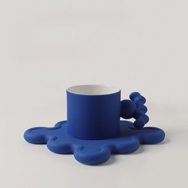 Handcrafted Jingdezhen porcelain coffee mug, minimalist handmade ceramic cup for everyday rituals — Solmira Living