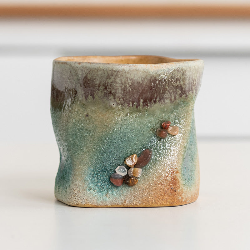 Stone Harmony – Handcrafted Kiln-Glazed Porcelain Coffee Cup