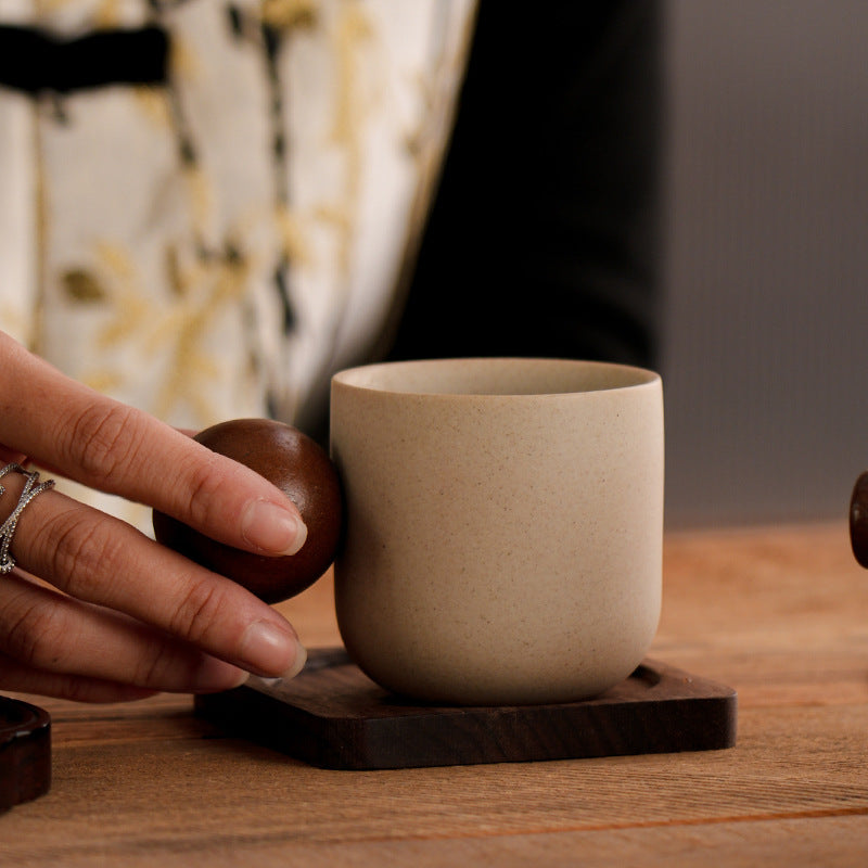 Earthen Harmony – Handcrafted Stoneware Coffee Cup Series