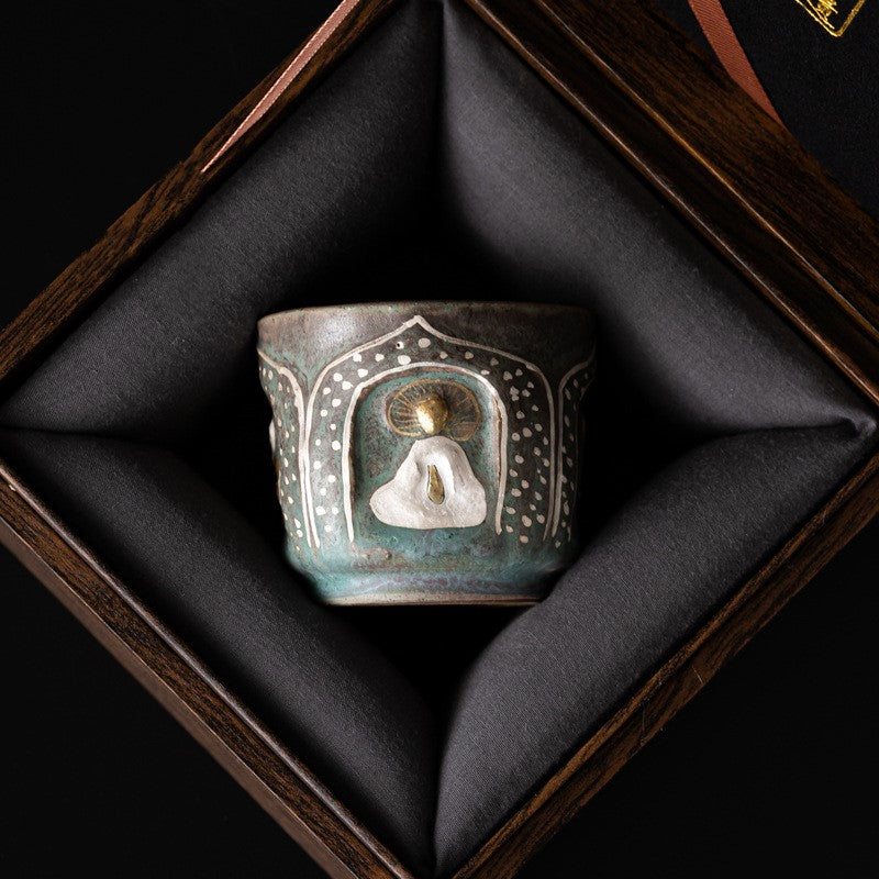 Master’s Blessing — Dunhuang-Inspired Handcrafted Porcelain Tea Cup Gift Set