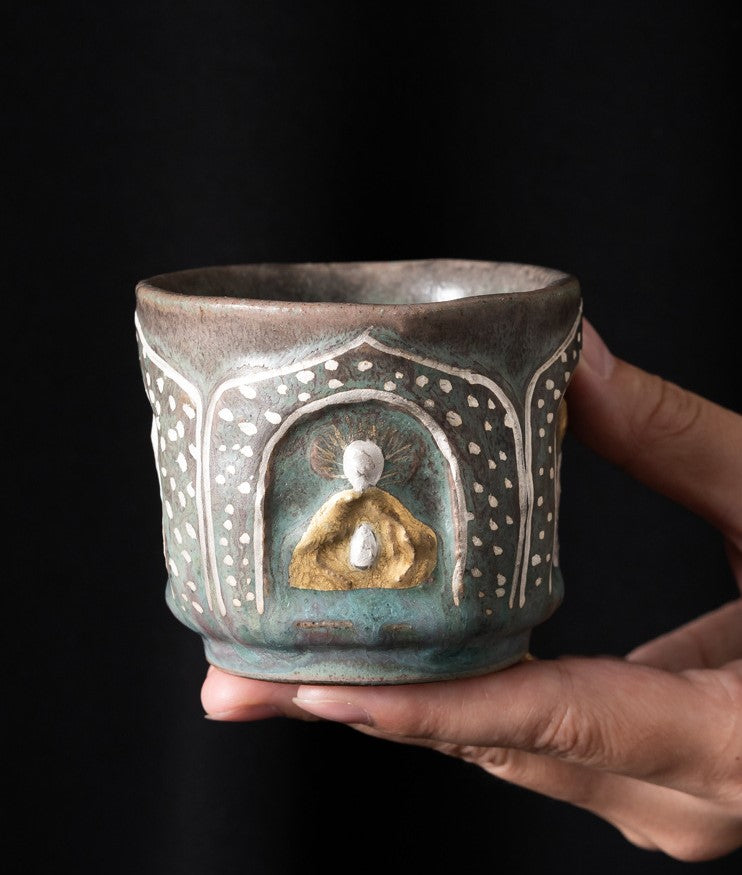 Master’s Blessing — Dunhuang-Inspired Handcrafted Porcelain Tea Cup Gift Set