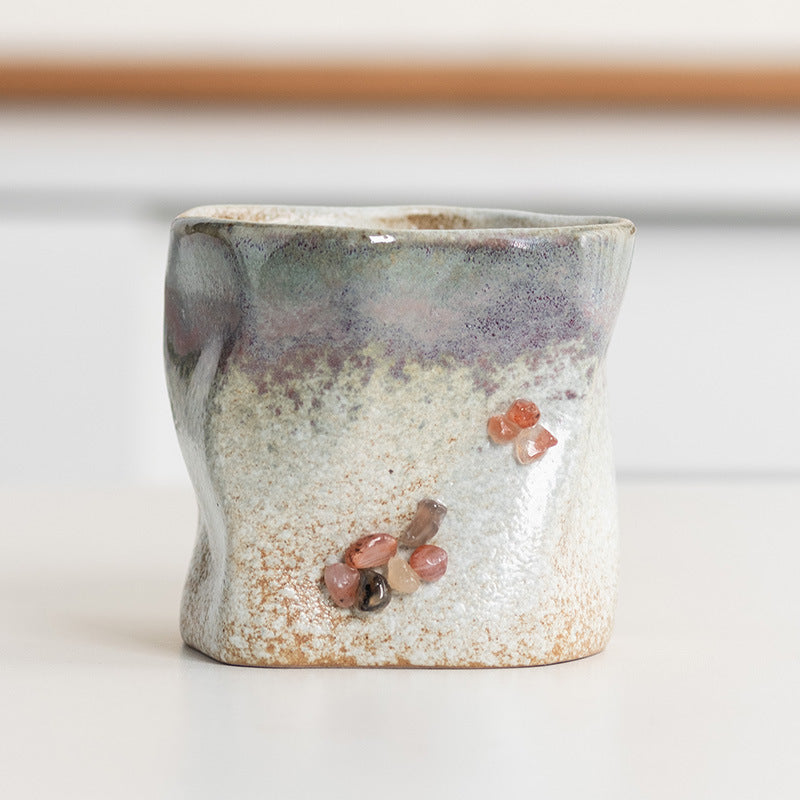 Stone Harmony – Handcrafted Kiln-Glazed Porcelain Coffee Cup