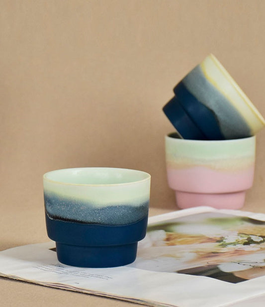 Mountain Veil – Handcrafted Gradient Glaze Porcelain Coffee Cup