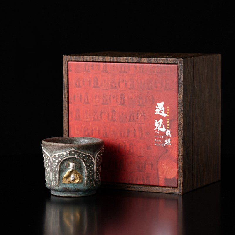 Master’s Blessing — Dunhuang-Inspired Handcrafted Porcelain Tea Cup Gift Set