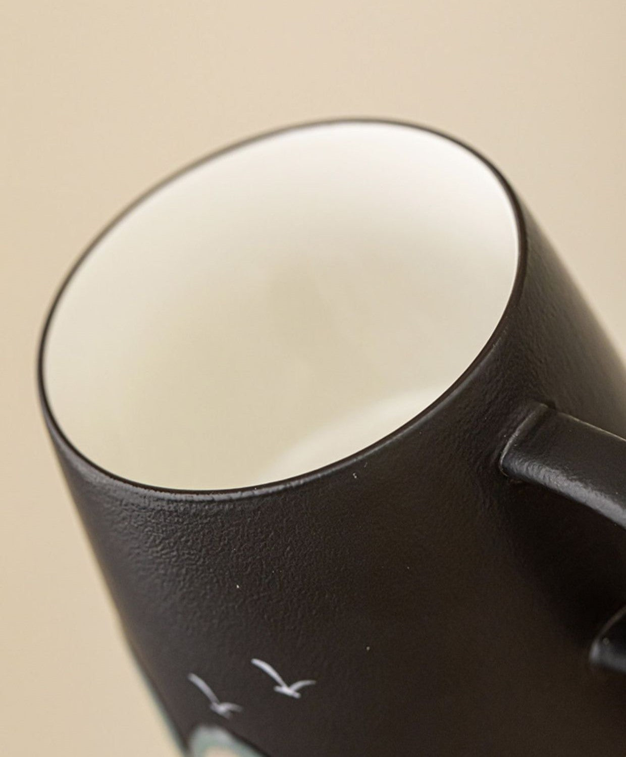 Handcrafted Jingdezhen porcelain coffee mug, minimalist handmade ceramic cup for everyday rituals — Solmira Living