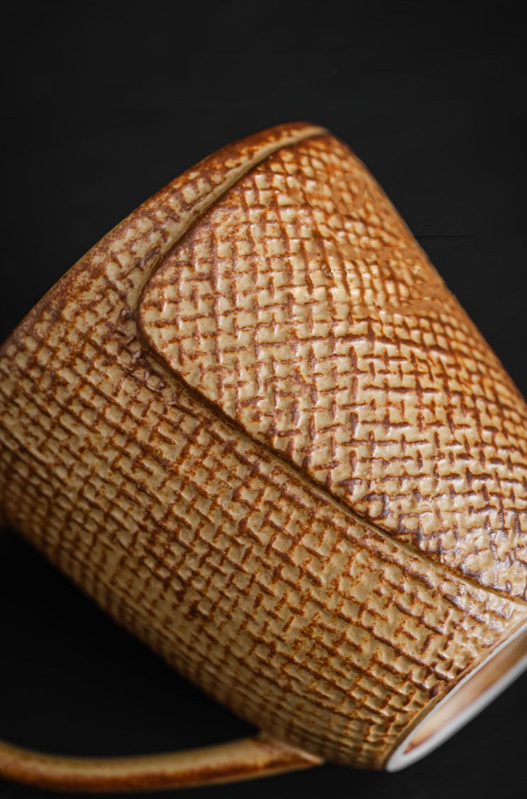 Handcrafted Jingdezhen porcelain coffee mug, minimalist handmade ceramic cup for everyday rituals — Solmira Living