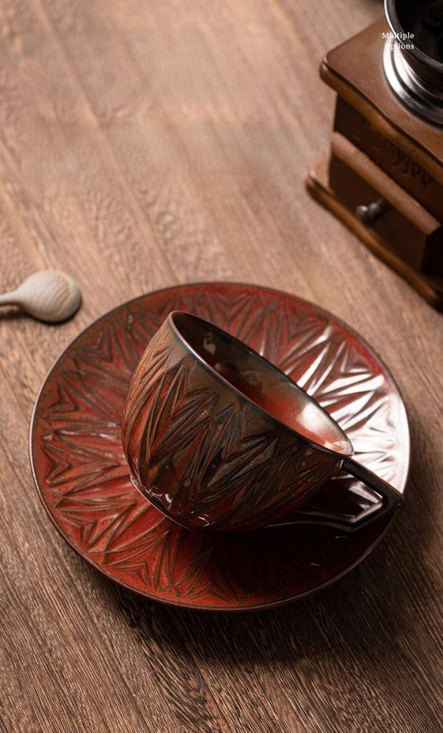 Handcrafted Jingdezhen porcelain coffee mug, minimalist handmade ceramic cup for everyday rituals — Solmira Living