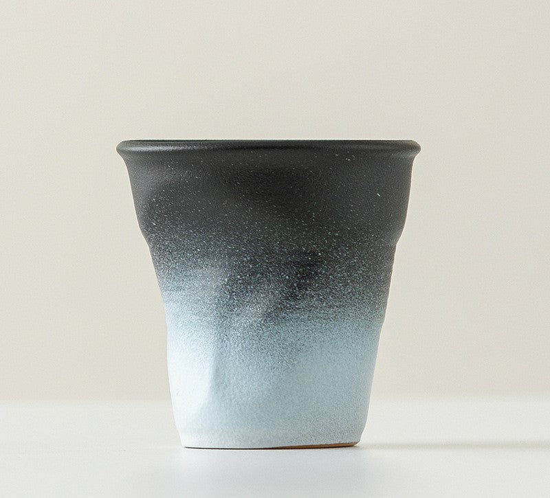 Handcrafted Jingdezhen porcelain coffee mug, minimalist handmade ceramic cup for everyday rituals — Solmira Living