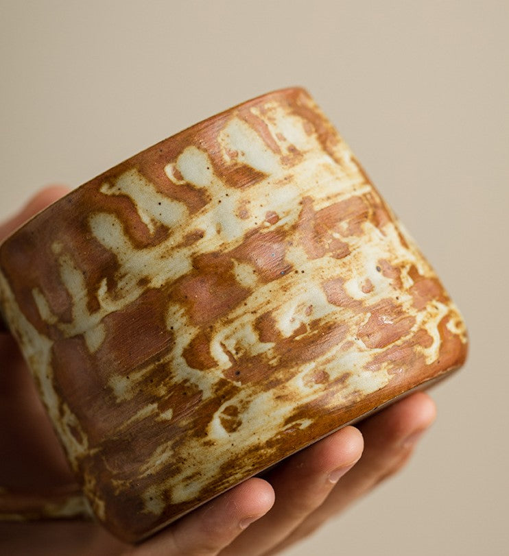 Handcrafted Jingdezhen porcelain coffee mug, minimalist handmade ceramic cup for everyday rituals — Solmira Living