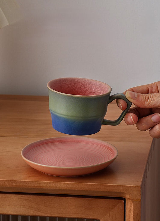 Handcrafted Jingdezhen porcelain coffee mug, minimalist handmade ceramic cup for everyday rituals — Solmira Living