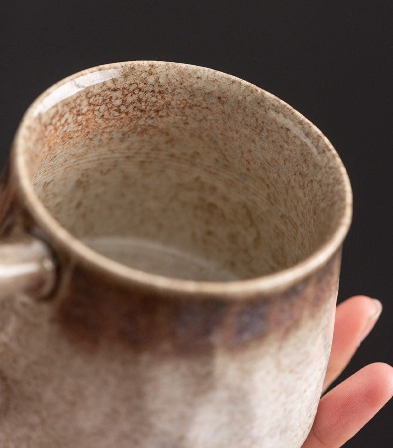 Handcrafted Jingdezhen porcelain coffee mug, minimalist handmade ceramic cup for everyday rituals — Solmira Living