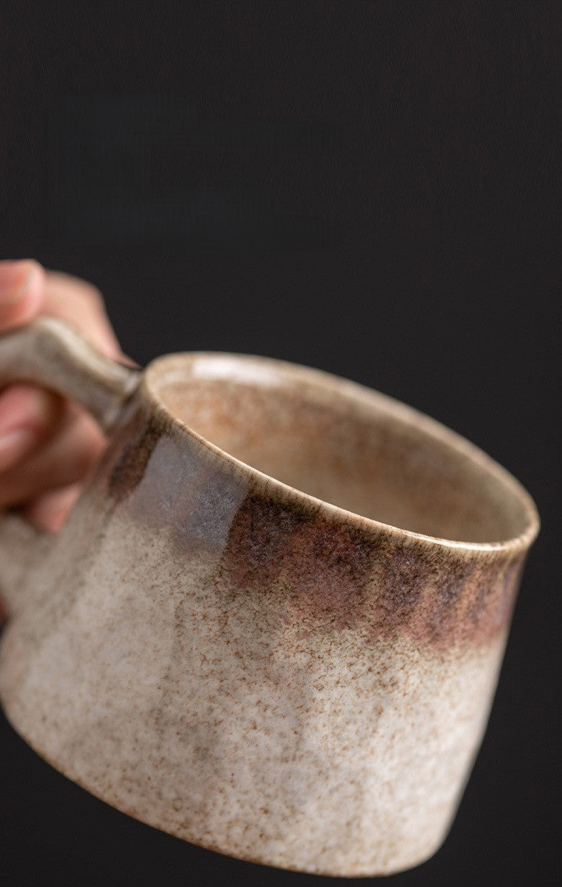 Handcrafted Jingdezhen porcelain coffee mug, minimalist handmade ceramic cup for everyday rituals — Solmira Living