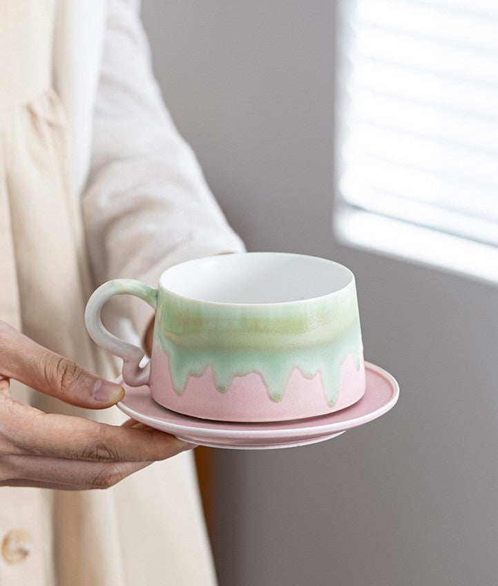 Handcrafted Jingdezhen porcelain coffee mug, minimalist handmade ceramic cup for everyday rituals — Solmira Living