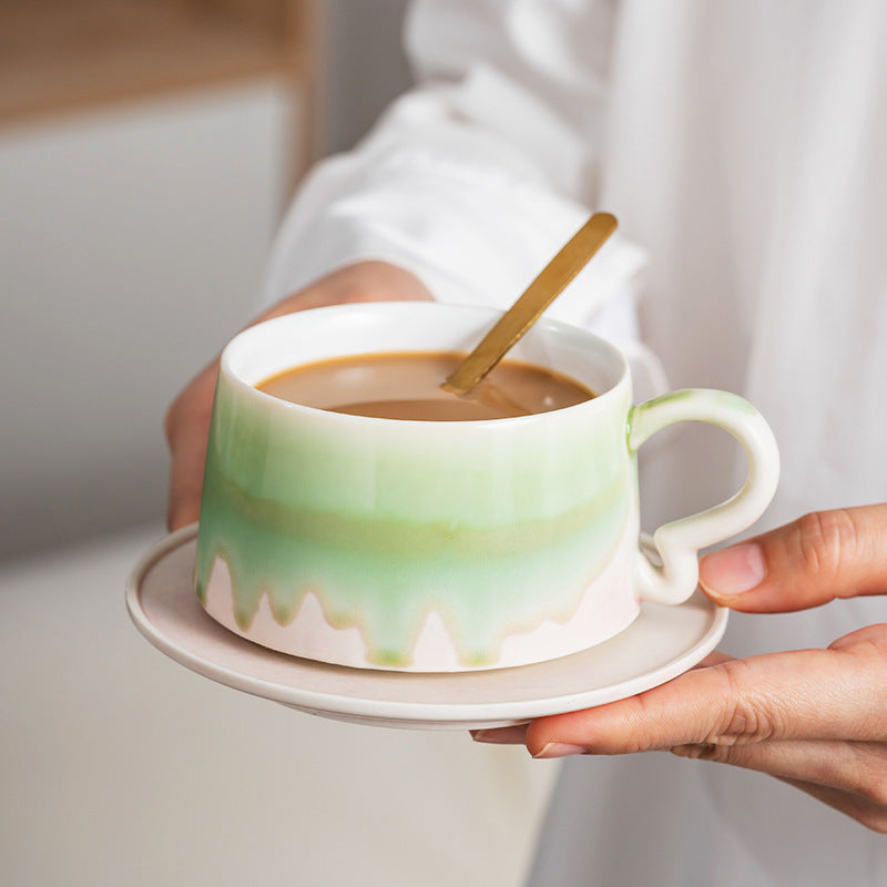 Handcrafted Jingdezhen porcelain coffee mug, minimalist handmade ceramic cup for everyday rituals — Solmira Living