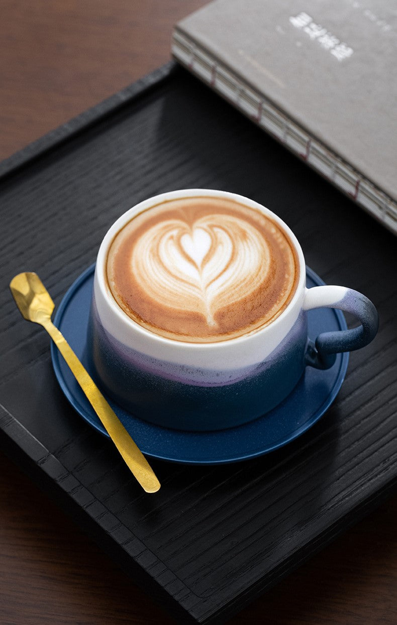 Handcrafted Jingdezhen porcelain coffee mug, minimalist handmade ceramic cup for everyday rituals — Solmira Living