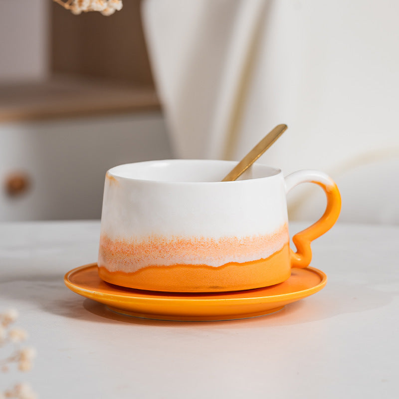 Handcrafted Jingdezhen porcelain coffee mug, minimalist handmade ceramic cup for everyday rituals — Solmira Living