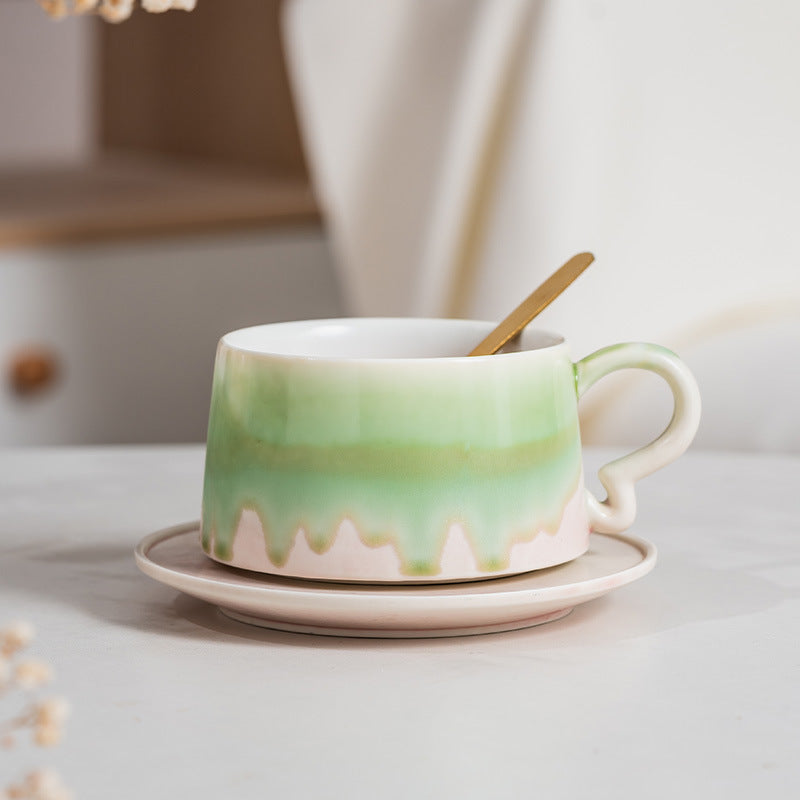 Handcrafted Jingdezhen porcelain coffee mug, minimalist handmade ceramic cup for everyday rituals — Solmira Living