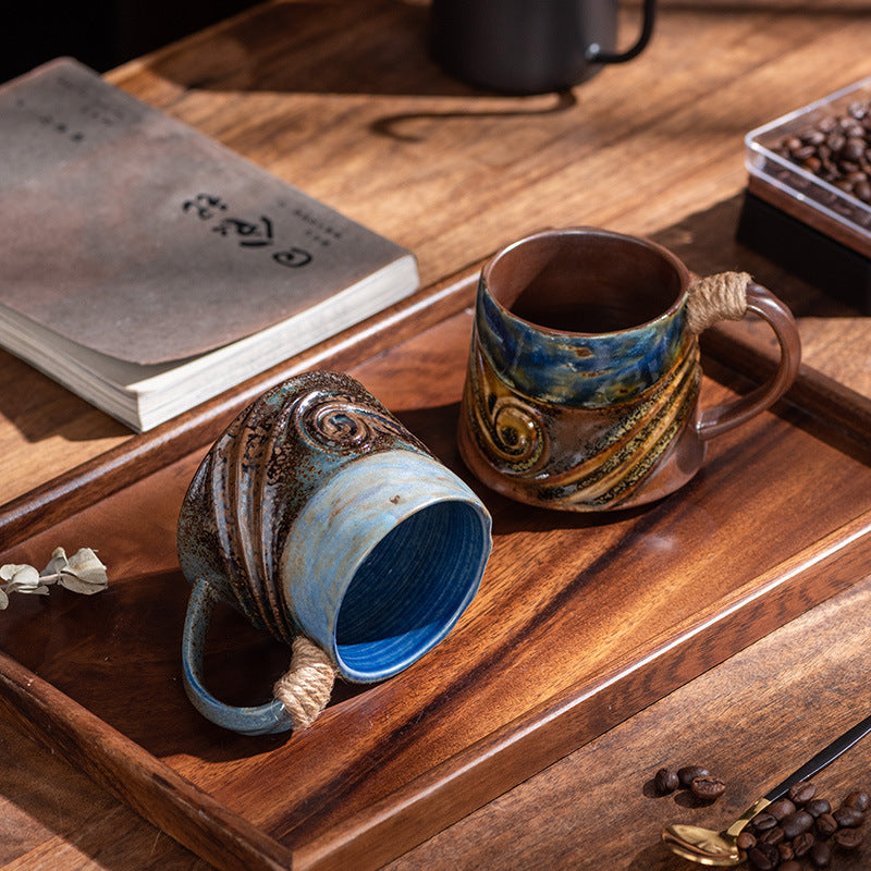 Handcrafted Jingdezhen porcelain coffee mug, minimalist handmade ceramic cup for everyday rituals — Solmira Living