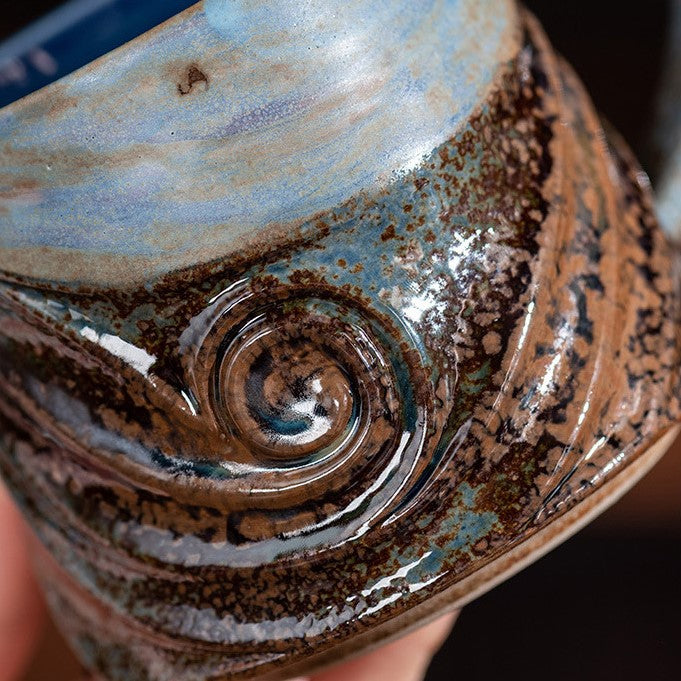 Handcrafted Jingdezhen porcelain coffee mug, minimalist handmade ceramic cup for everyday rituals — Solmira Living