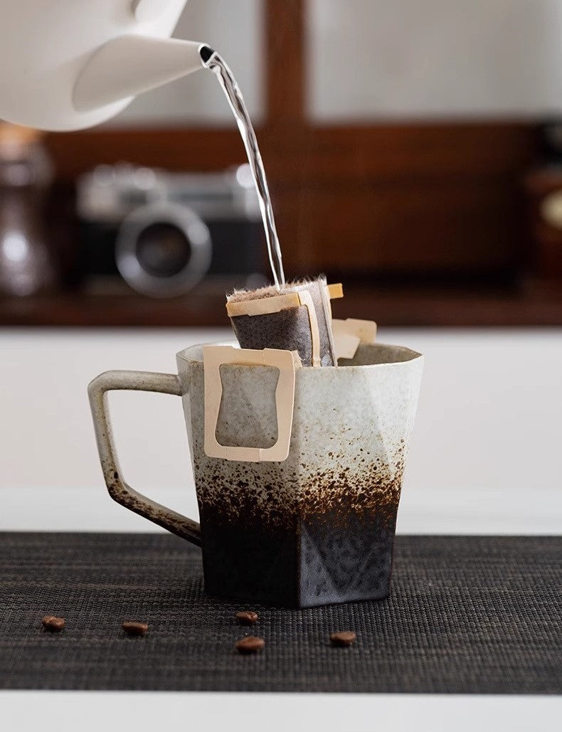 Handcrafted Jingdezhen porcelain coffee mug, minimalist handmade ceramic cup for everyday rituals — Solmira Living