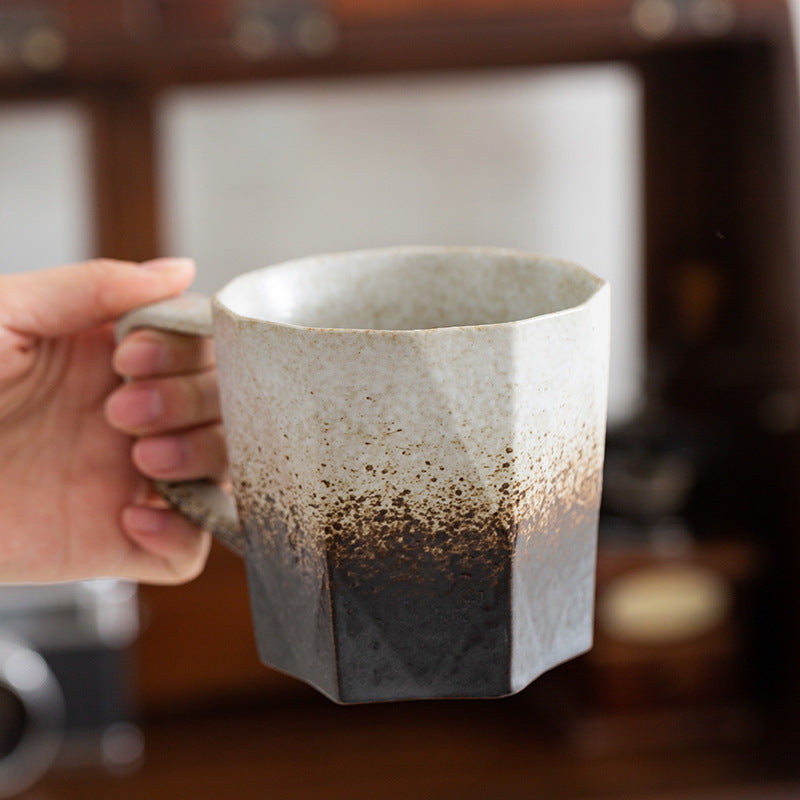 Handcrafted Jingdezhen porcelain coffee mug, minimalist handmade ceramic cup for everyday rituals — Solmira Living