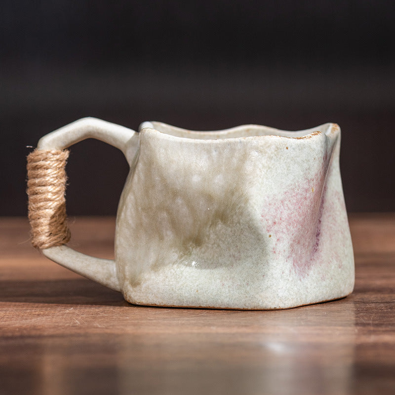 Handcrafted Jingdezhen porcelain coffee mug, minimalist handmade ceramic cup for everyday rituals — Solmira Living