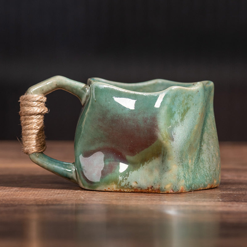 Handcrafted Jingdezhen porcelain coffee mug, minimalist handmade ceramic cup for everyday rituals — Solmira Living
