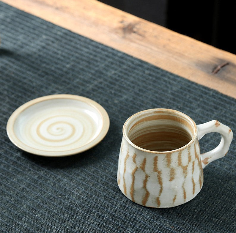 Handcrafted Jingdezhen porcelain coffee mug, minimalist handmade ceramic cup for everyday rituals — Solmira Living