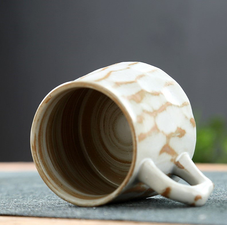 Handcrafted Jingdezhen porcelain coffee mug, minimalist handmade ceramic cup for everyday rituals — Solmira Living