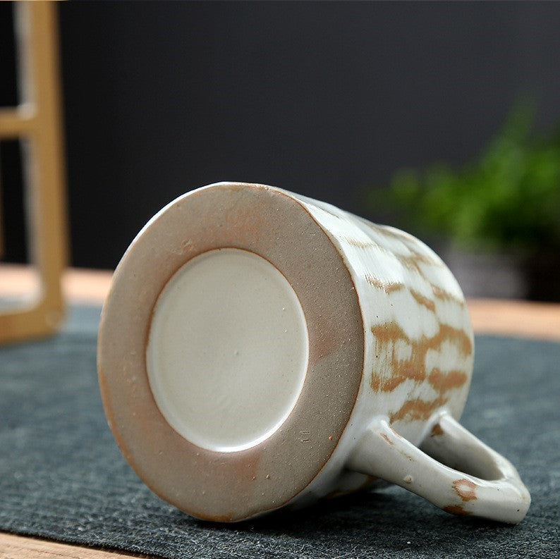 Handcrafted Jingdezhen porcelain coffee mug, minimalist handmade ceramic cup for everyday rituals — Solmira Living