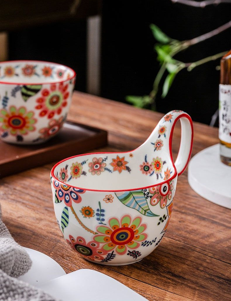 Handcrafted Jingdezhen porcelain coffee mug, minimalist handmade ceramic cup for everyday rituals — Solmira Living