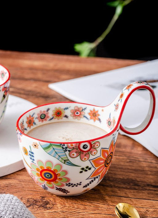 Handcrafted Jingdezhen porcelain coffee mug, minimalist handmade ceramic cup for everyday rituals — Solmira Living