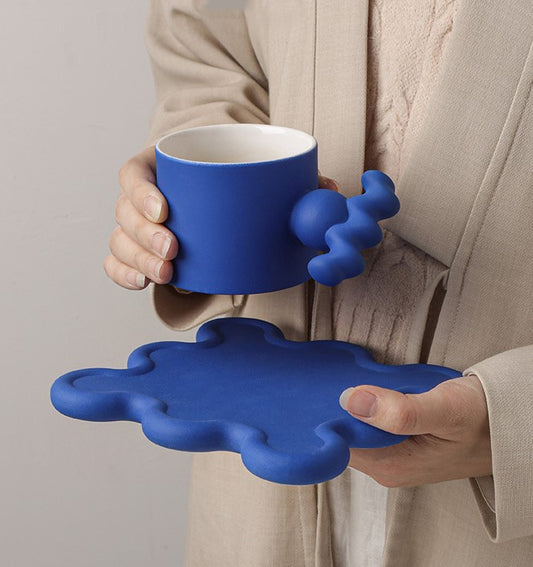 Handcrafted Jingdezhen porcelain coffee mug, minimalist handmade ceramic cup for everyday rituals — Solmira Living