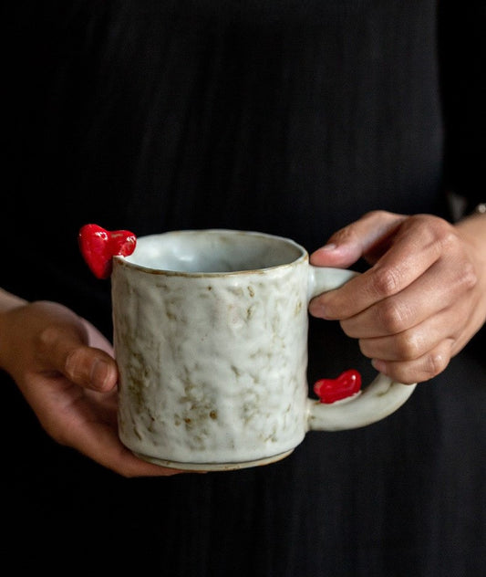 Handcrafted Jingdezhen porcelain coffee mug, minimalist handmade ceramic cup for everyday rituals — Solmira Living