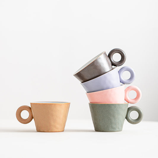 Handcrafted Jingdezhen porcelain coffee mug, minimalist handmade ceramic cup for everyday rituals — Solmira Living