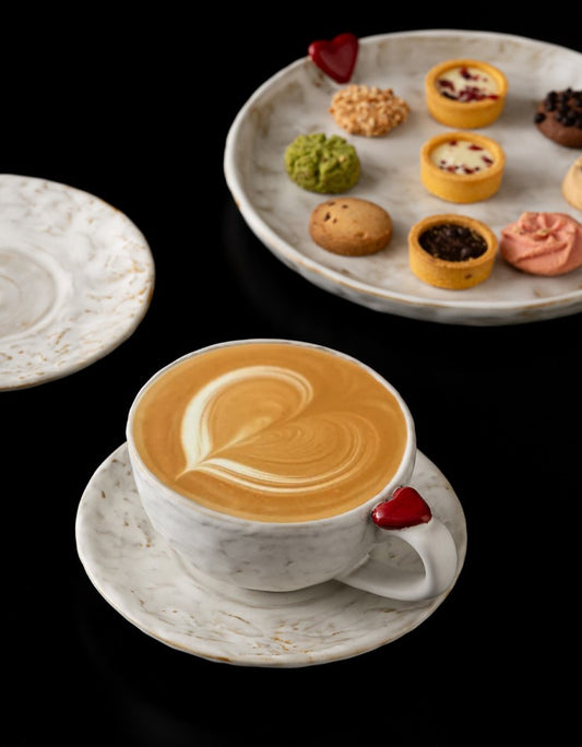 Handcrafted Jingdezhen porcelain coffee mug, minimalist handmade ceramic cup for everyday rituals — Solmira Living