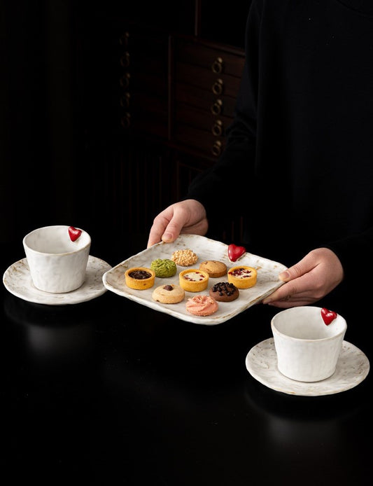 Handcrafted Jingdezhen porcelain coffee mug, minimalist handmade ceramic cup for everyday rituals — Solmira Living