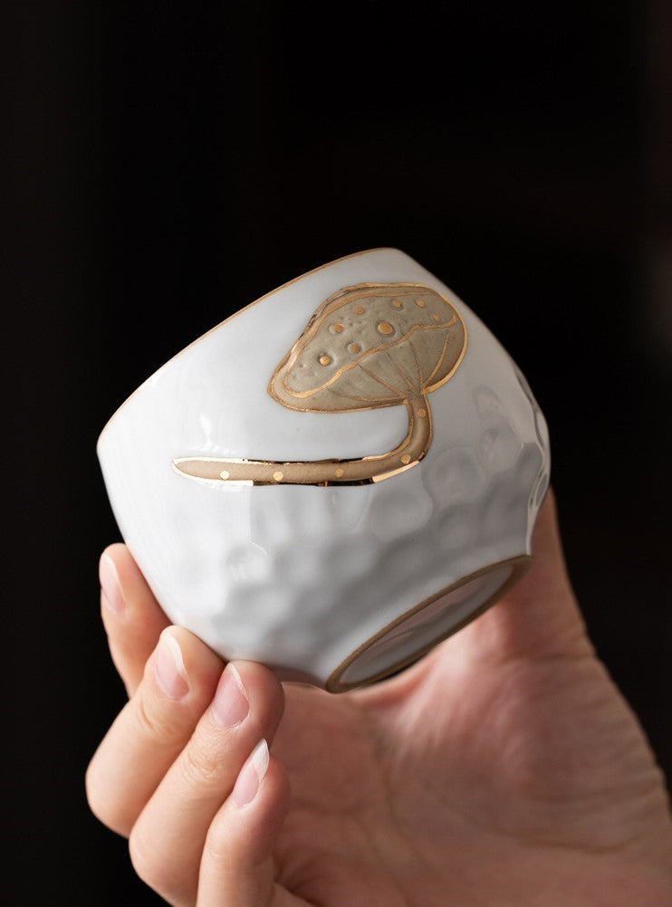 Handcrafted Jingdezhen porcelain tea set and teacup, Chinese ceramic art for mindful tea rituals — Solmira Living