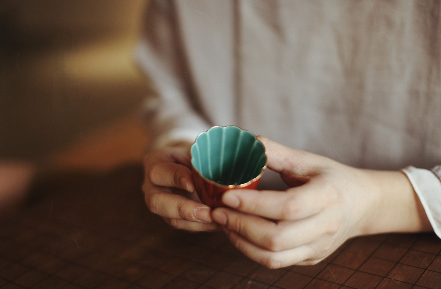 Handcrafted Jingdezhen porcelain tea set and teacup, Chinese ceramic art for mindful tea rituals — Solmira Living