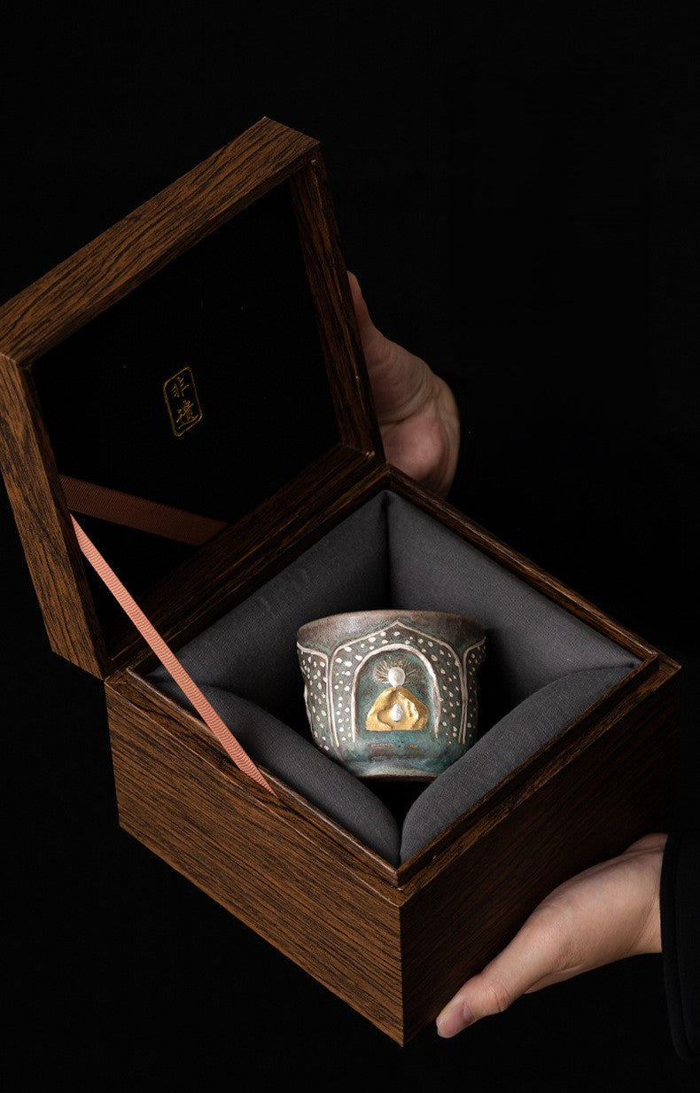 Handcrafted Jingdezhen porcelain tea set and teacup, Chinese ceramic art for mindful tea rituals — Solmira Living