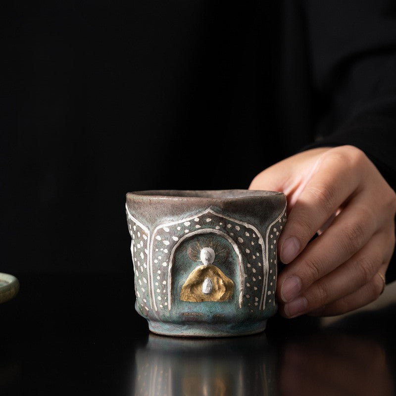 Handcrafted Jingdezhen porcelain tea set and teacup, Chinese ceramic art for mindful tea rituals — Solmira Living