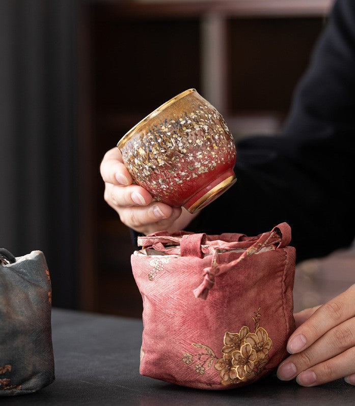 Handcrafted Jingdezhen porcelain tea set and teacup, Chinese ceramic art for mindful tea rituals — Solmira Living