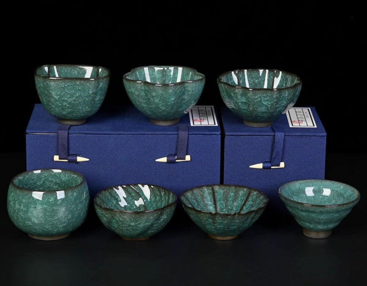 Handcrafted Jingdezhen porcelain tea set and teacup, Chinese ceramic art for mindful tea rituals — Solmira Living