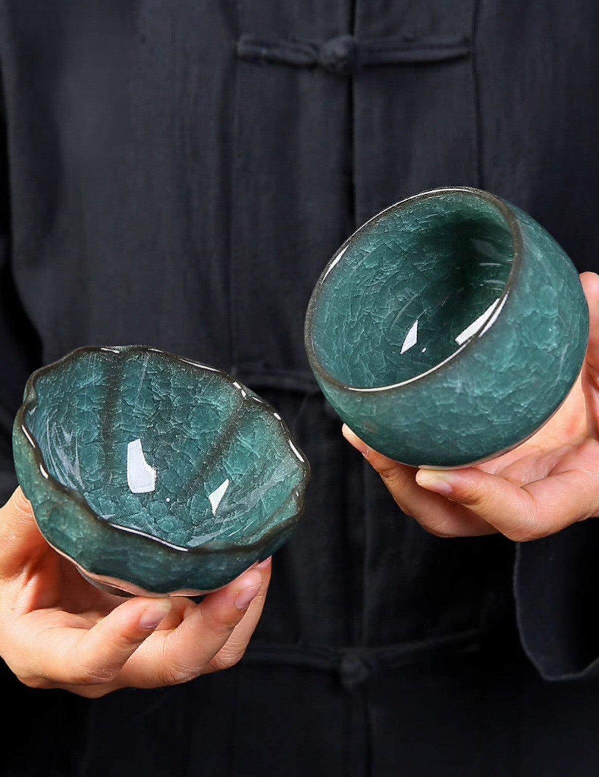 Handcrafted Jingdezhen porcelain tea set and teacup, Chinese ceramic art for mindful tea rituals — Solmira Living