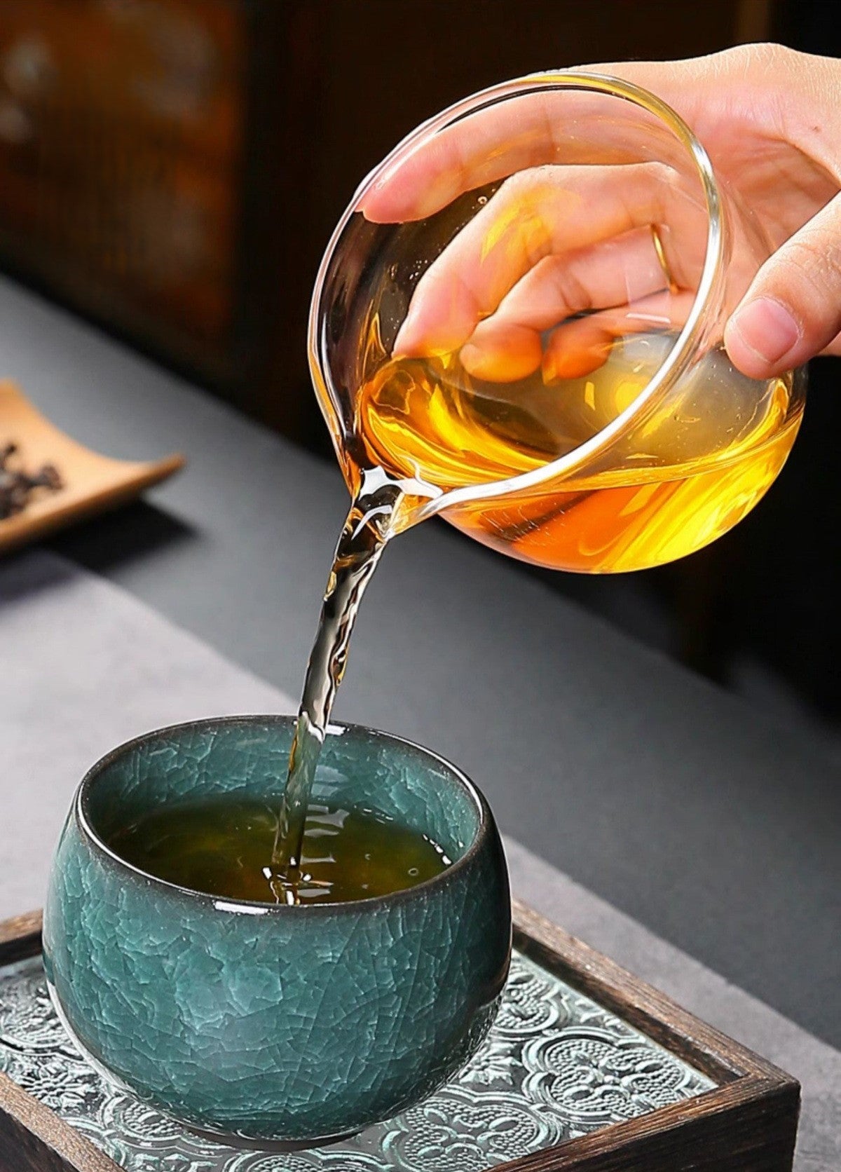 Handcrafted Jingdezhen porcelain tea set and teacup, Chinese ceramic art for mindful tea rituals — Solmira Living