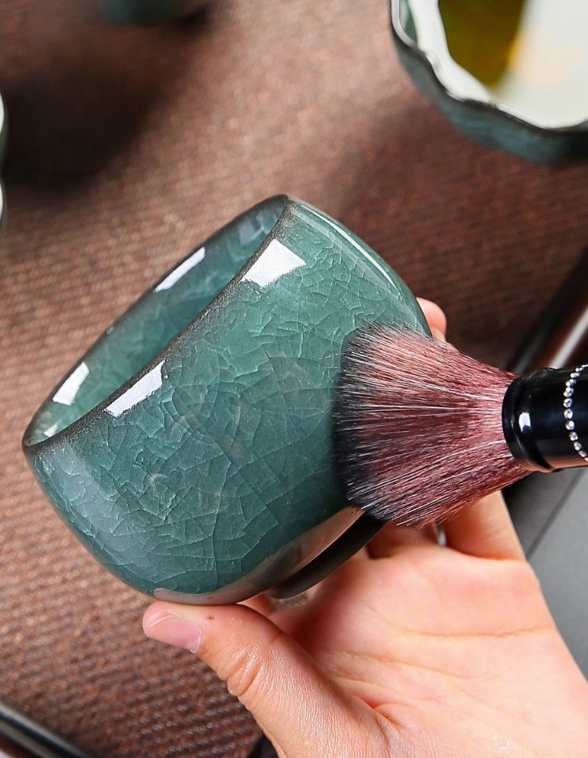 Handcrafted Jingdezhen porcelain tea set and teacup, Chinese ceramic art for mindful tea rituals — Solmira Living