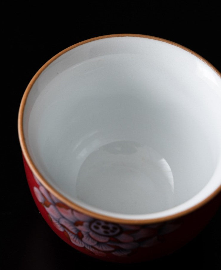 Handcrafted Jingdezhen porcelain tea set and teacup, Chinese ceramic art for mindful tea rituals — Solmira Living