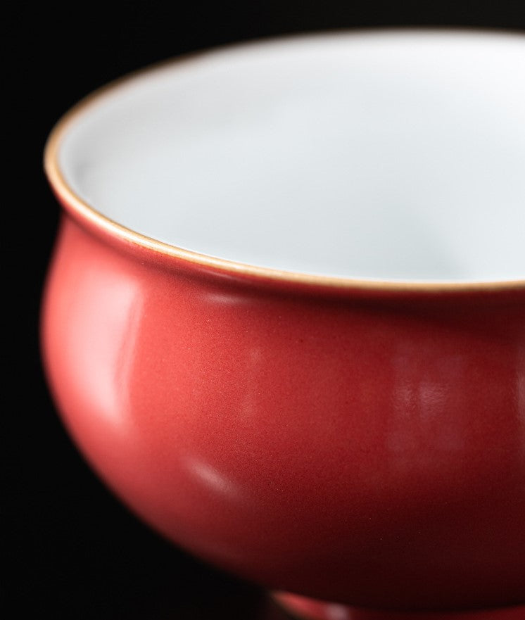 Handcrafted Jingdezhen porcelain tea set and teacup, Chinese ceramic art for mindful tea rituals — Solmira Living